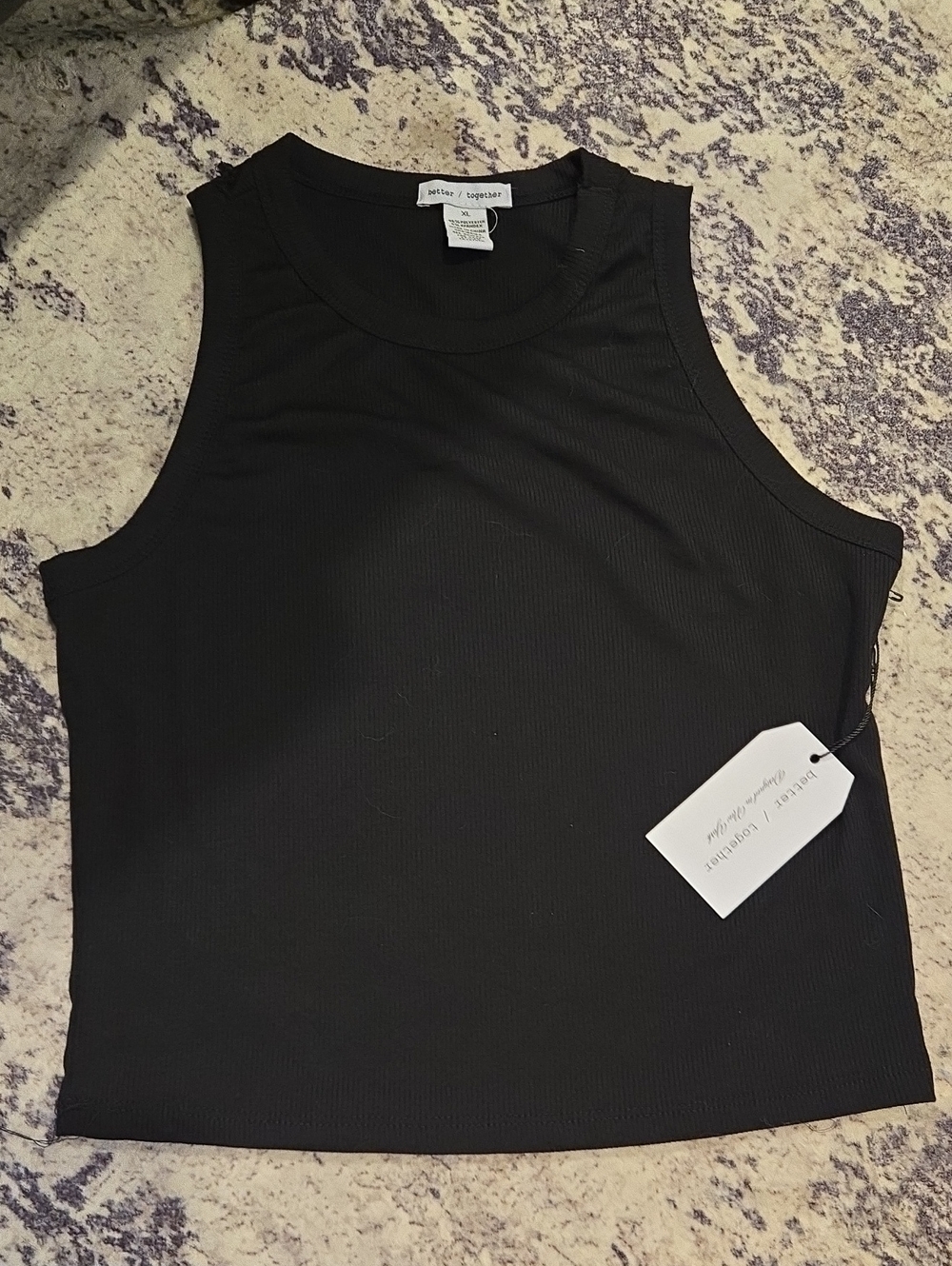 Better Together Black Ribbed Tank